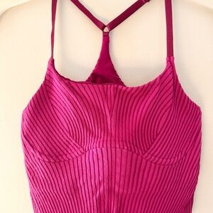 Lululemon Strappy yoga shelf Tank Top- Wildberry / Sonic Pink